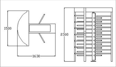 Wyświetlacz LED Full Height Turnstile Security Ent
